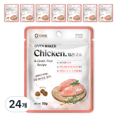 OCOOK 고양이 오븐베이크드 간식, 치킨, 50g, 24개