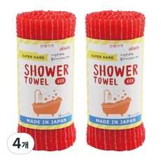 아이센 샤워타올슈퍼하드 29000-2, 레드, 1개입, 4개