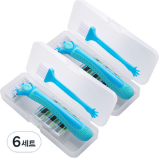 리앤베르 여성용 면도기 + 면도날 3p 세트 블루, 6세트