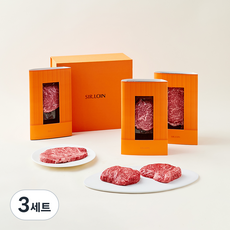 설로인 한우 1등급 등심세트 600g (냉장), 3세트