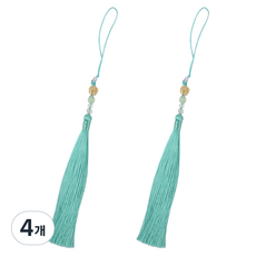 아이엔피 비즈꽃 고급 노리개 29cm, 민트, 4개