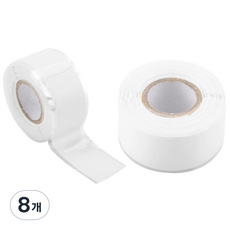 미미스토리 무접착 실리콘테이프 25mm x 3m 화이트, 8개