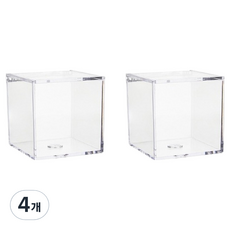 abm 壓克力小物收納盒 8cm, 4個, 透明