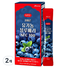 올바른건강식품 유기농 블루베리 100% NFC 착즙액 스틱 14p, 280g, 2개