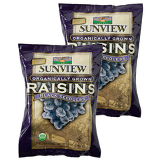 썬뷰 유기농 건포도 스낵팩, 198g, 2개