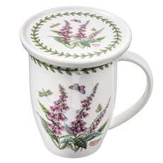 포트메리온 보타닉가든 머그컵 + 코스터 뚜껑 350ml, 폭스글러브, 1세트
