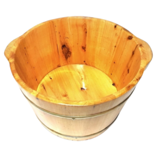 白香木足浴桶, 1個, 木色