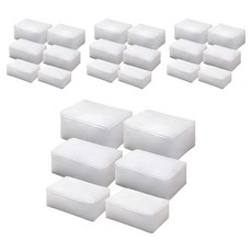 efactory Judy N 防水防潮棉被衣物收納整理箱 小號2入 + 中號2入 + 大號2入, 白色, 4套