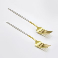 韓國製 Avella 霧面雙色叉, 混合顏色, 2個