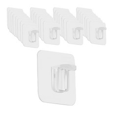 托板貼片 家具固定 L型 7 x 7cm, 半透明, 120個