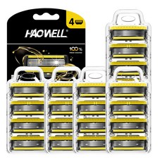 HAOWELL 5層刀片 4刀頭 吉列相容, 5個, 4入