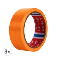 다다 고점도 강력 면 테이프 40mm x 20m, 진 오렌지, 3개