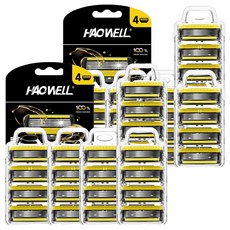 哈威爾 5層刮鬍刀片 4入刀頭 吉列相容, 10個, 4入