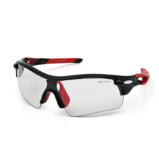 Oaklans 運動太陽眼鏡 Q320, 1個, 黑紅鏡框 + 變色鏡片