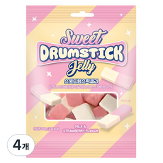 The Sweet 甜蜜鼓棒果凍 牛奶香&草莓香, 100g, 4個