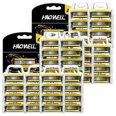 哈威爾 5層刮鬍刀片 4入刀頭 吉列相容, 12個, 4入