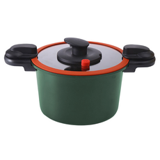 6L 快煮微壓力鍋 - 綠, 鋁食品級精鐵, 鍋蓋-鋼化玻璃, 1個