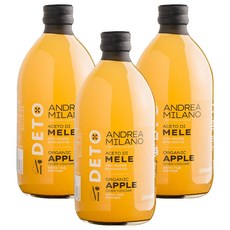 안드레아밀라노 유기농 사과식초, 500ml, 3개
