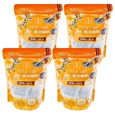 亦擇 杏仁黑芝麻糕, 25包, 純素, 低溫烘焙, 非油炸, 無添加澱粉, 250g, 4袋