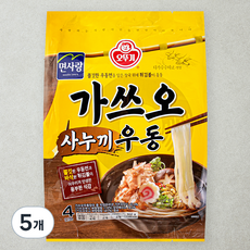 오뚜기 가쓰오 사누끼 우동 4인, 932g, 5개