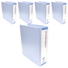 Alpha mall 透明D環活頁夾 A4 3孔 7cm, 混色, 5個