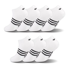 프로스펙스 남성용 스포츠 논쿠션 스니커즈 양말, 화이트, 7개