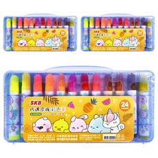 SKB 文明 巧遇家族彩色筆, 24色, 3盒