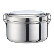 潔豹 家庭用品 #304不鏽鋼 圓形便當盒, 14cm, 適合外帶 耐高溫耐腐蝕, 1個