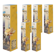 크라운 롱 베이키 치즈케익 과자, 68g, 6개