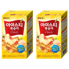 Damtuh 丹特 水蜜桃冰茶粉, 14g, 20條, 2盒