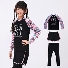 아쿠아티카 아동용 only one 래쉬가드 + 워터레깅스 + 반바지 세트 AQA326