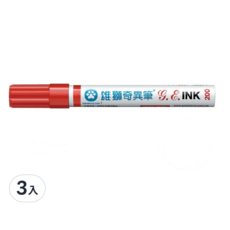 SIMBALION 雄獅 200奇異筆紅, 紅色, 9支