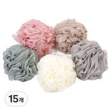 블루무역 버블타올 샤워볼, 랜덤발송, 1개입, 15개