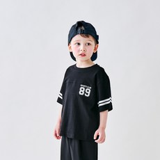 WALTONKIDS 兒童數字線條剪裁T恤