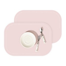 Haru Gonggan 矽膠餐墊, 43 x 30 cm, 淺粉色, 2個