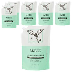 MyBEE 孩童衣物嫩芽柔軟精補充包 蘋果花香, 1.2L, 6個