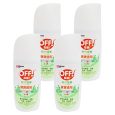 OFF! 歐護 植物精華防蚊噴霧，寶貝適用，無添加 蚊避、香精、色素、防腐劑, 113g, 4瓶