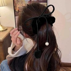 비투윈 패션 벨벳 튤립 곱창 머리끈