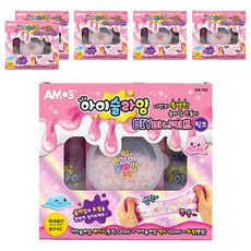 AMOS 阿摩司 i-SLIME DIY 迷你套組, 粉紅色, 6套