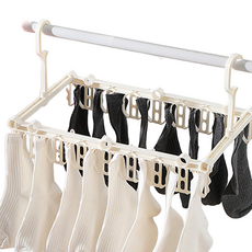 mouriuijip 內衣襪子夾曬衣架, 白色