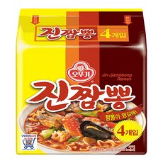 OTTOGI 不倒翁 韓國境內版 金螃蟹海鮮風味拉麵 130g, 4包