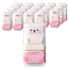 動物滾輪橡皮擦, 粉紅色, 20個