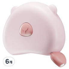 동아 동아피엠에스 자석고정 곰돌이줄자 핑크, 6개, 150cm