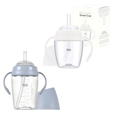 티지엠 트라이탄 쌀알 빨대컵 240ml + 빨대컵 mini 160ml + 빨대 세척솔 1p, 1세트, 트라이탄 빨대컵(코튼블루) + 빨대컵 mini(퓨어화이트)