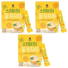 맥널티커피 스테비아 꿀 유자차, 15g, 30개입, 3개