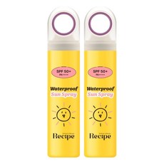 레시피 워터프루프 선스프레이 SPF50+ PA++++, 2개, 80ml