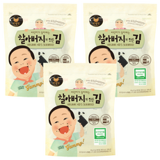 만전김 유기가공식품 인증 할아버지가 만든 김, 56g, 3개