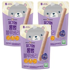 맛있는풍경 유기농 롱뻥, 블루베리맛, 30g, 3개