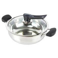 MIKA HOUSE 橘之屋 厚底火鍋 #304不鏽鋼, 26cm, 銀色, 1個