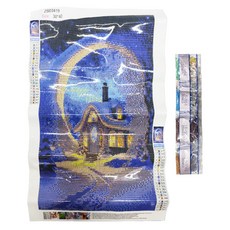 創彩 鑽石畫套裝, 30*40, 適用年齡14歲以上, 北歐雪景, 1個